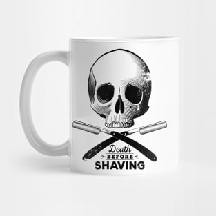 Death before shaving – grunge black version Mug